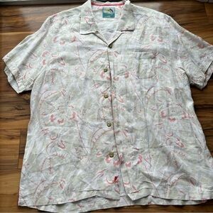 Tommy bahama linen casual button down shirt XL